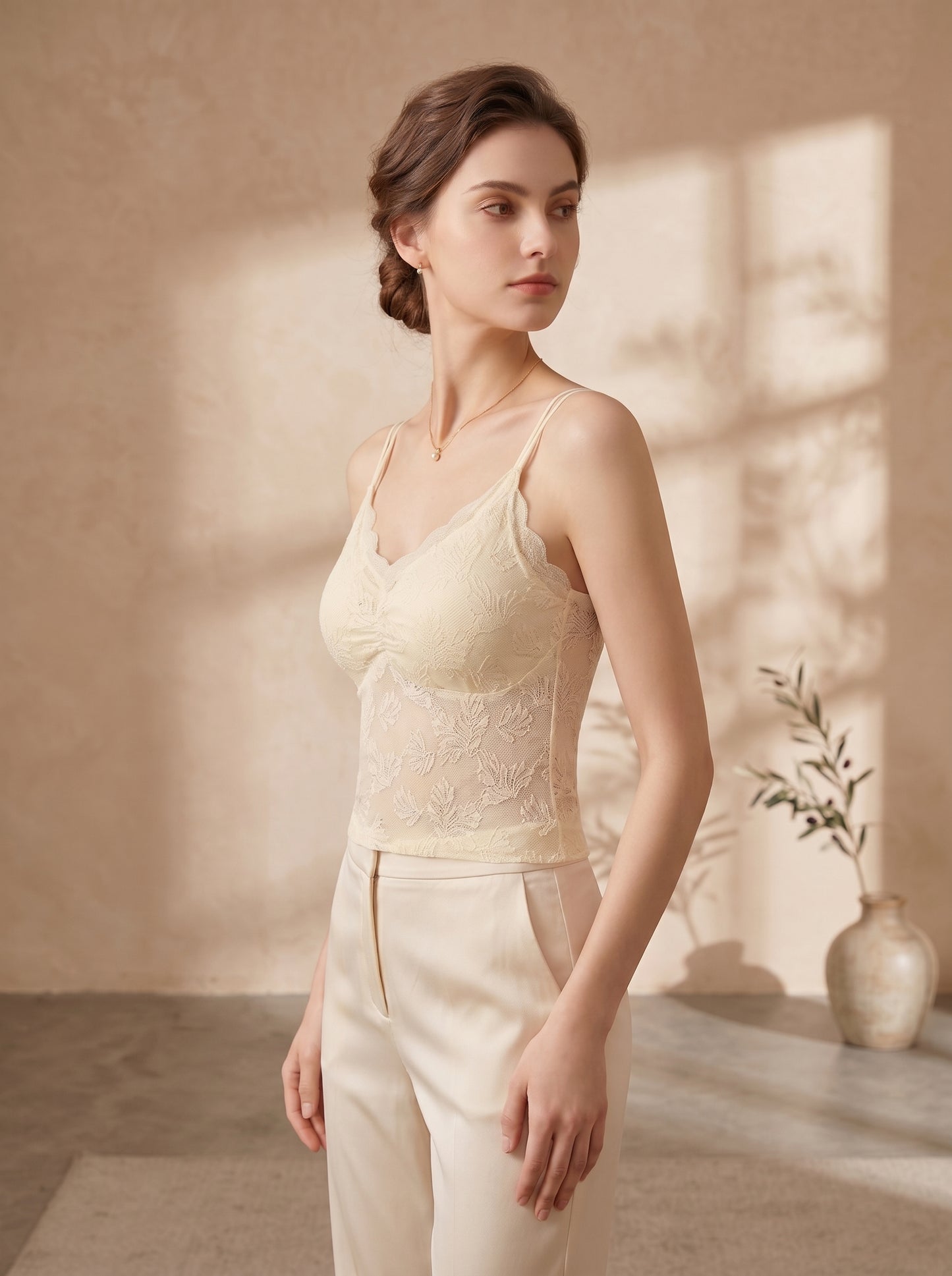 CS-02-CAMISOLE-LACE-THIN PADED-NON WIRED