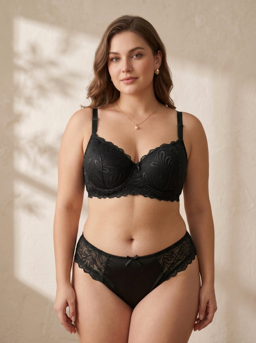 BR-81-2PC SET-LACE-PADED-WIRED-FULL COVERAGE