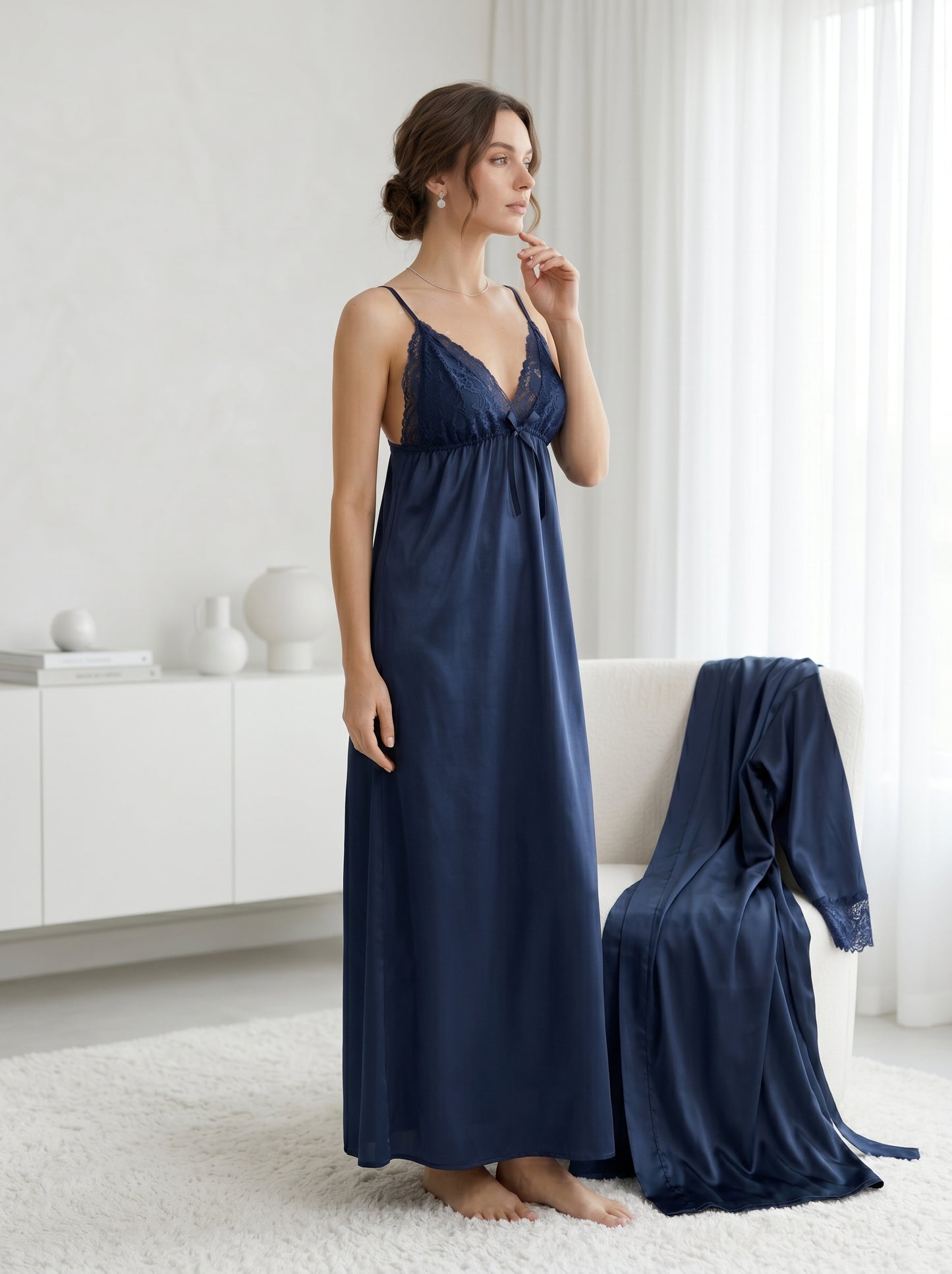 SN-03 3PC SILK NIGHTY