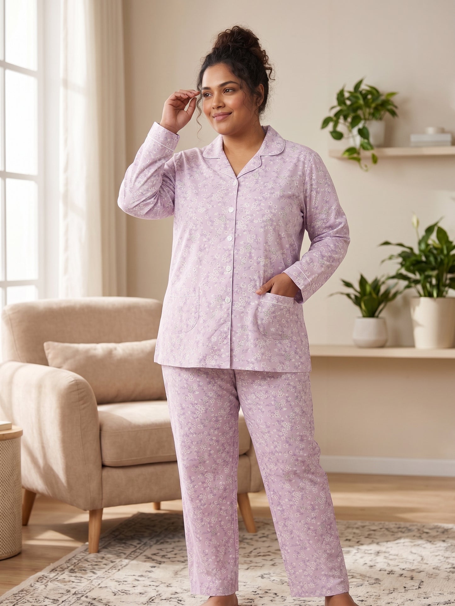 CNS-02 2PC COTTON NIGHT SUIT