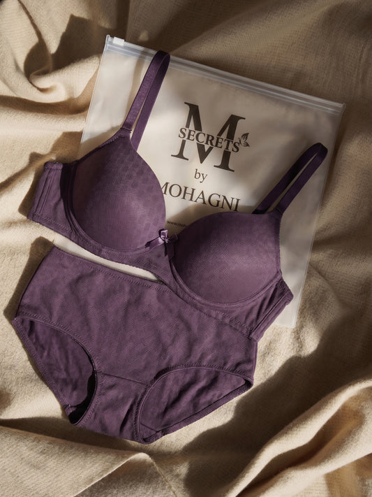 BR-27-2PC SET-SEAMLESS-PADED-WIRED-FULL COVERAGE