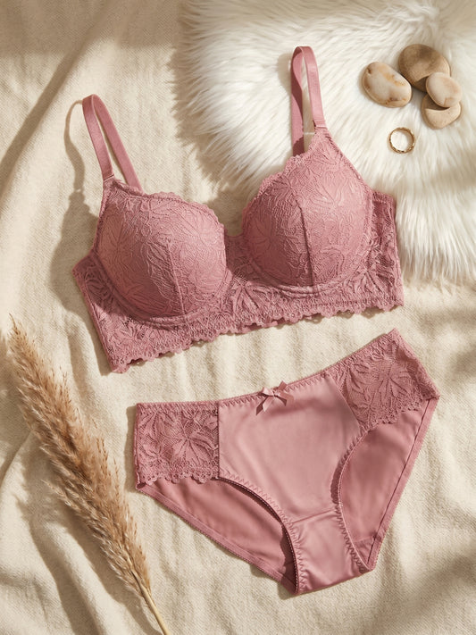 BR-87-2PC SET-LACE-PADED-WIRED-FULL COVERAGE
