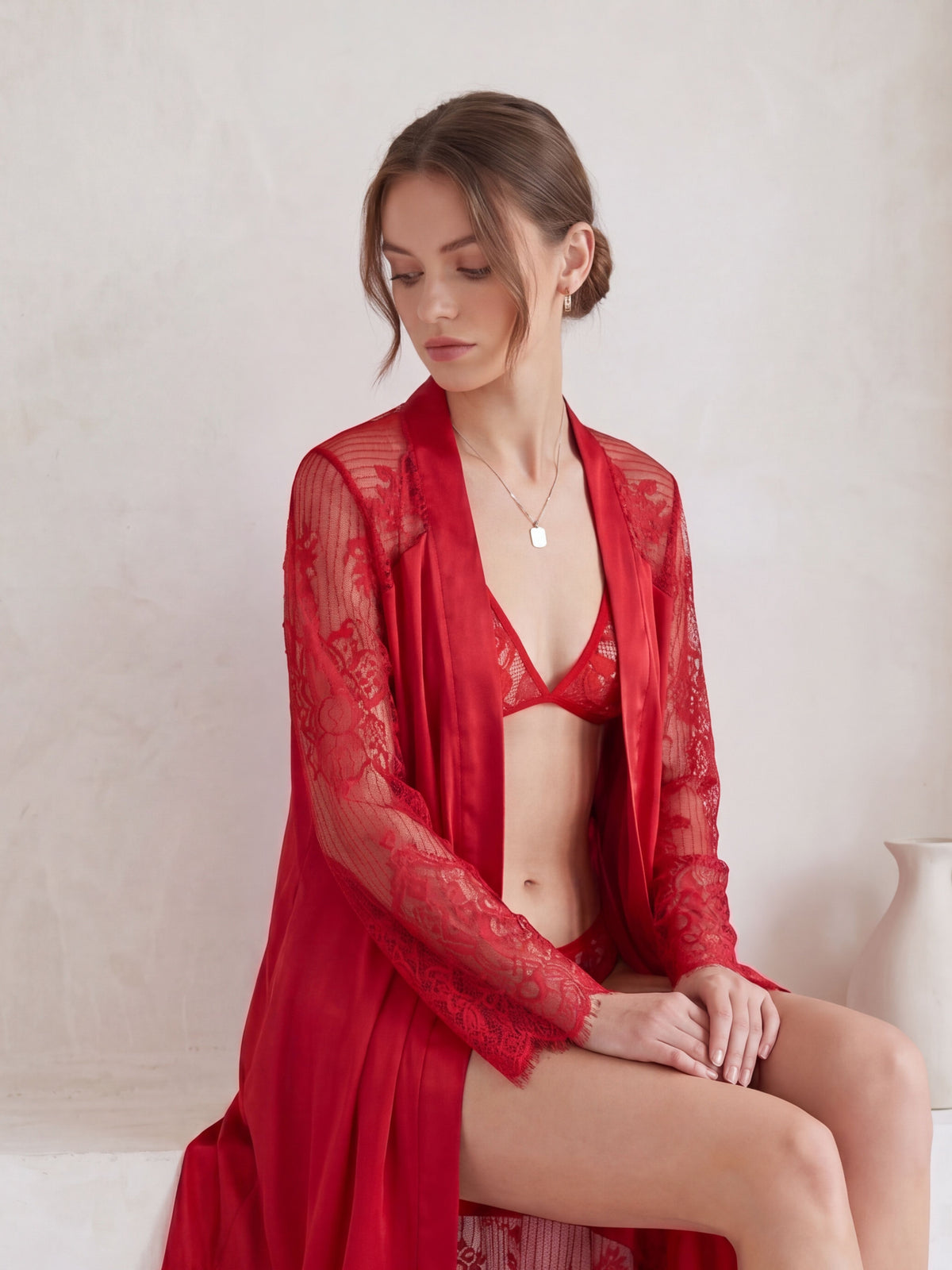 SN-19 3PC SILK NIGTHY