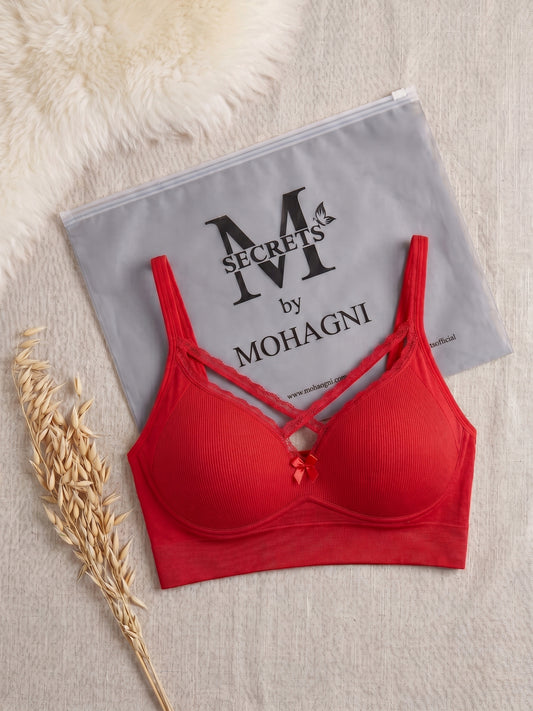 BR-54-SPORTS BRA-LACE-PADED-FULL COVERAGE