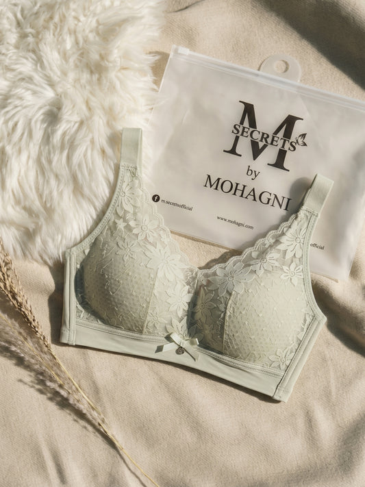 BR-91-THIN PADED-NON WIRED-LACE-FULL COVERAGE
