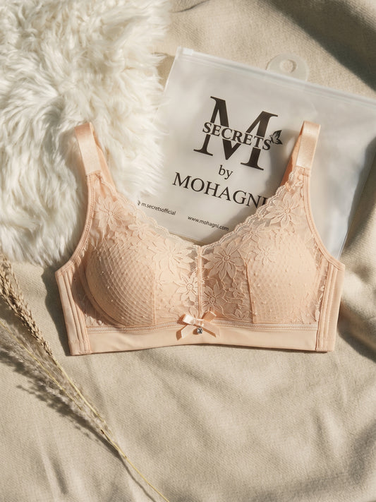 BR-92-THIN PADED-NON WIRED-LACE-FULL COVERAGE