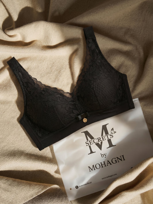 BR-90-THIN PADED-NON WIRED-LACE-FULL COVERAGE