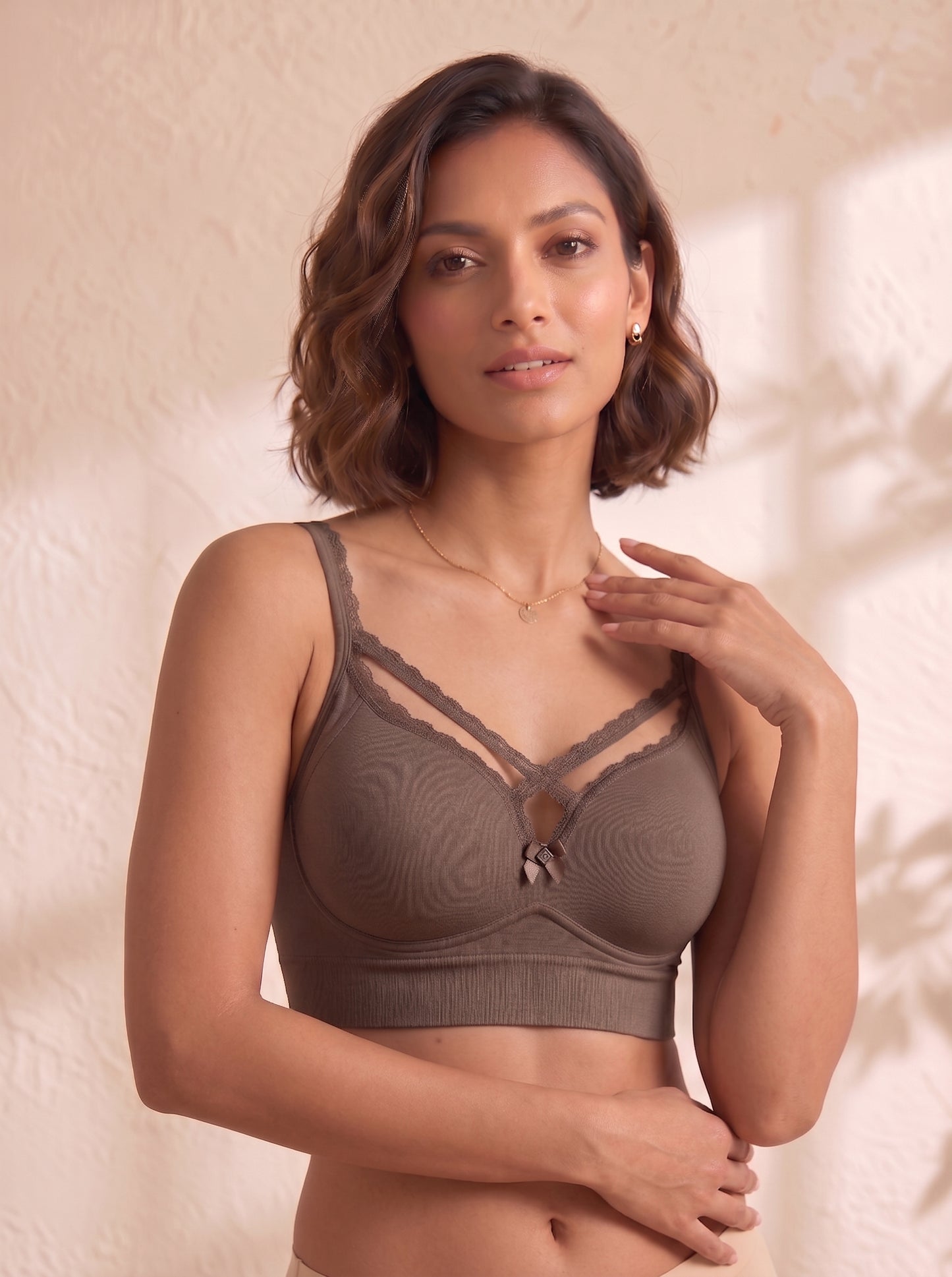 BR-53-SPORTS BRA-LACE-PADED-FULL COVERAGE