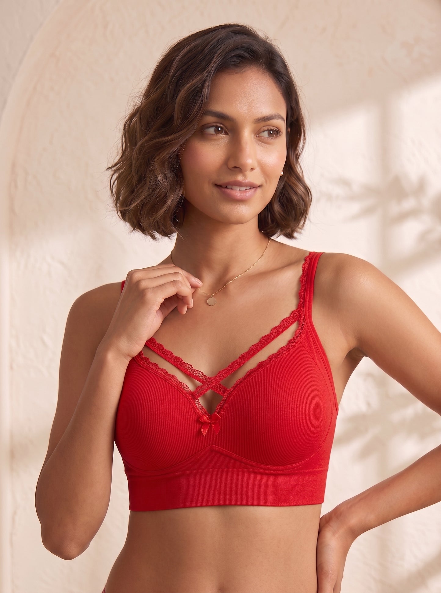 BR-54-SPORTS BRA-LACE-PADED-FULL COVERAGE