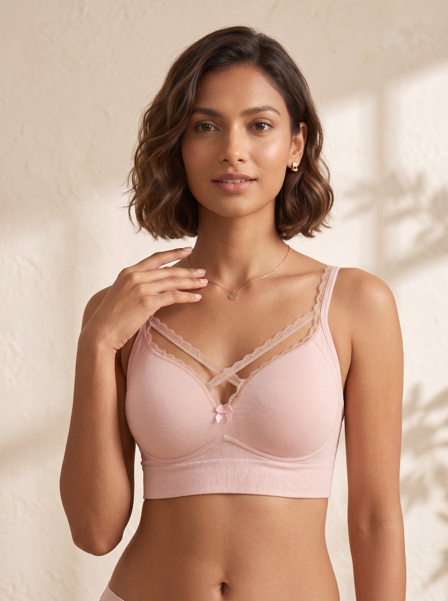 BR-56-SPORTS BRA-LACE-PADED-FULL COVERAGE