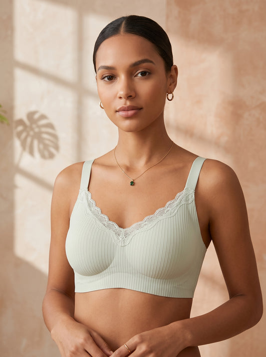BR-95-NON WIRED-PADED-LACE-FULL COVERAGE