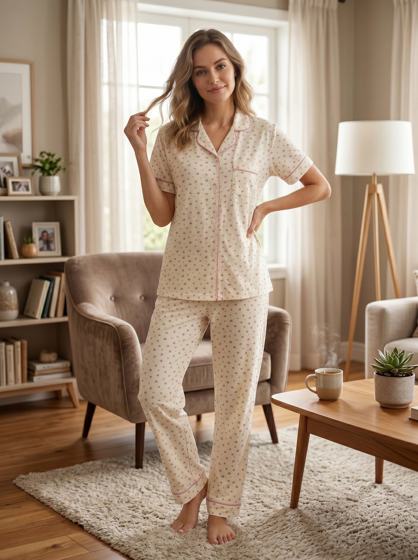 CNS-09 2PC COTTON NIGHT SUIT