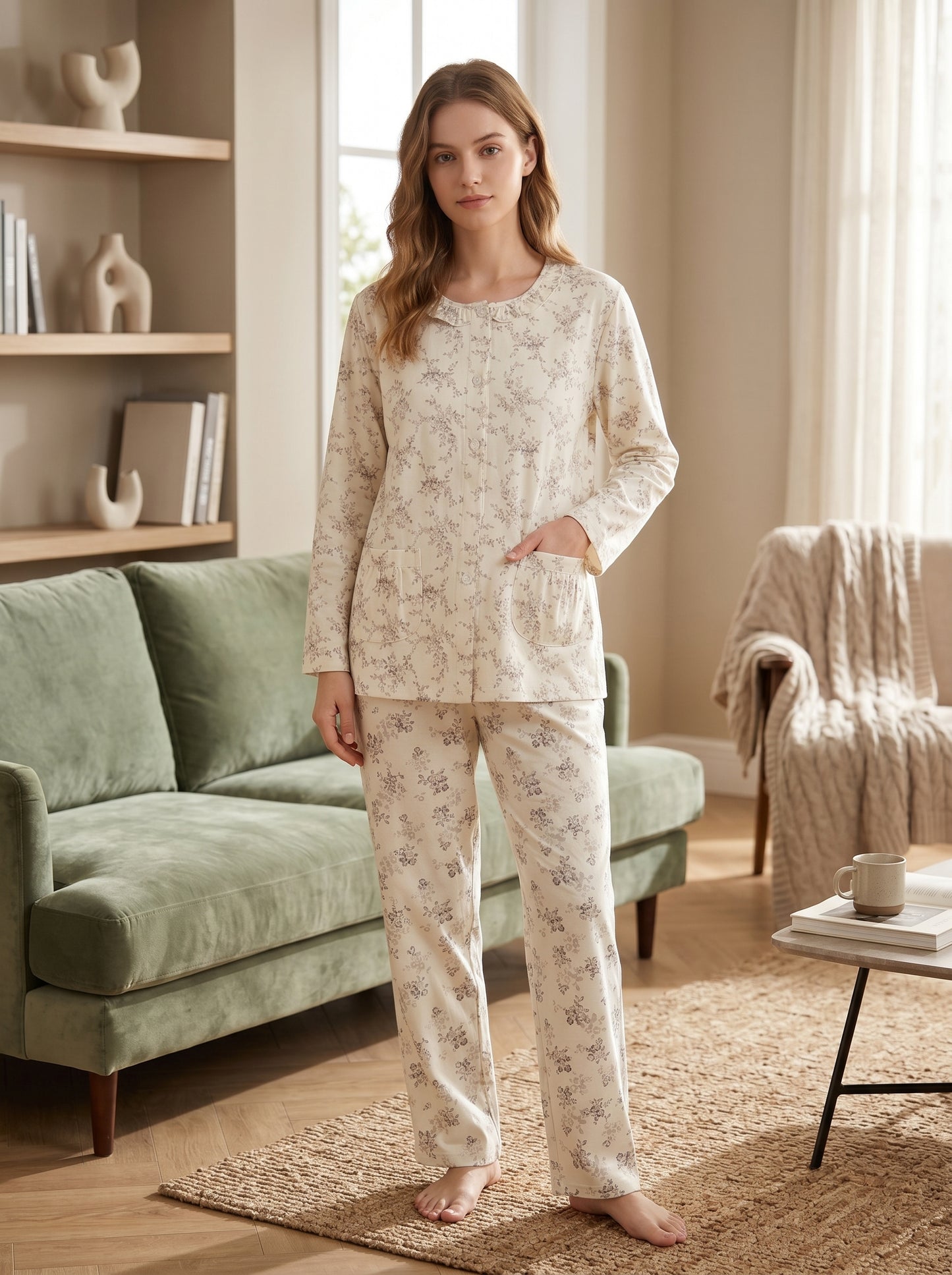 CNS-10 2PC COTTON NIGHT SUIT