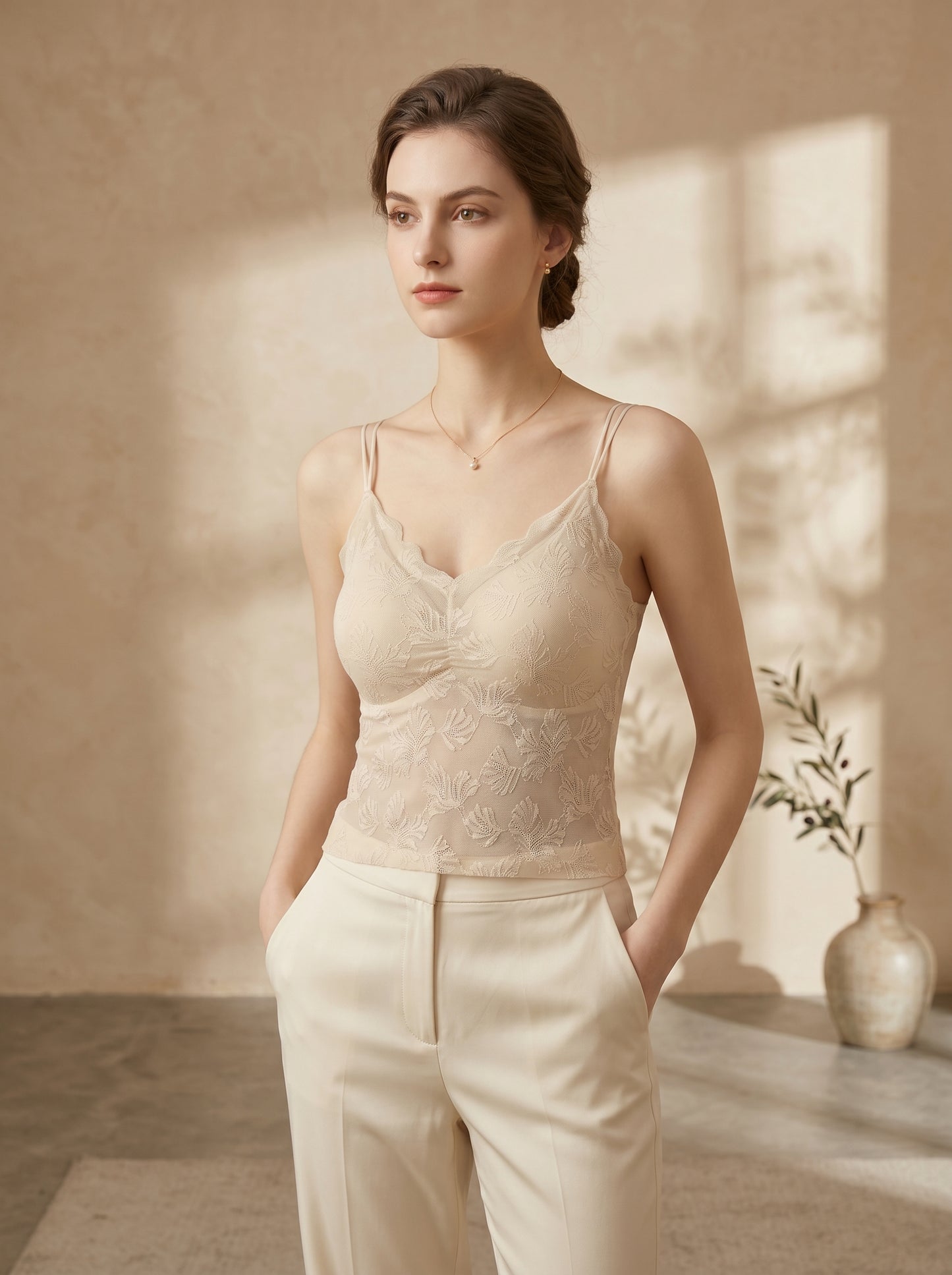 CS-01-CAMISOLE-LACE-THIN PADED-NON WIRED