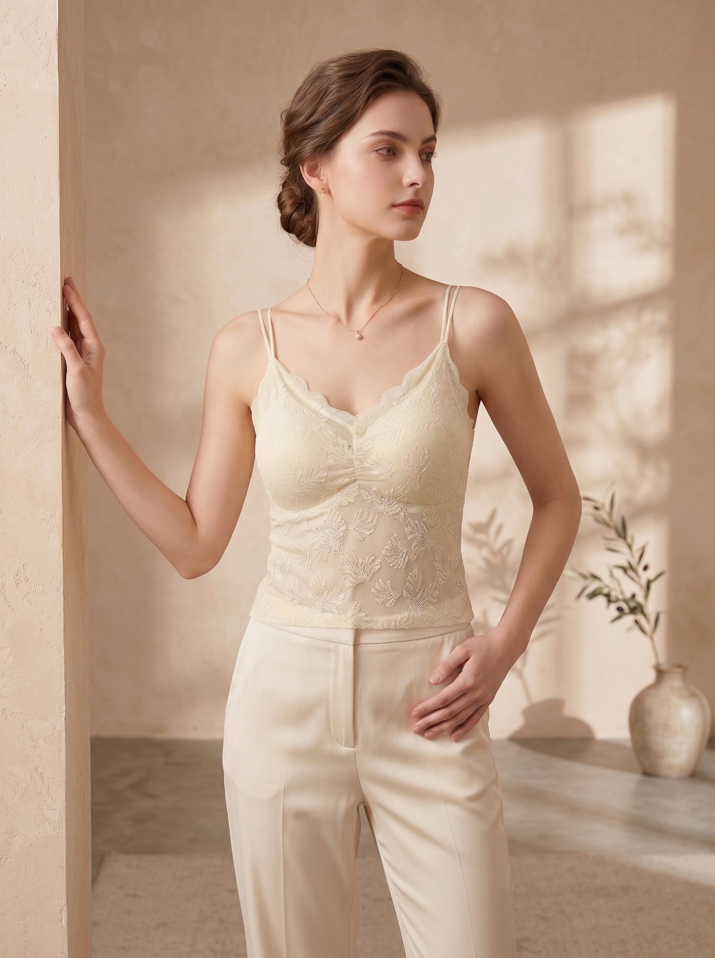 CS-02-CAMISOLE-LACE-THIN PADED-NON WIRED