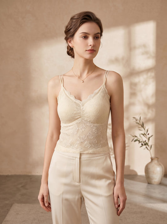 CS-05-CAMISOLE-LACE-THIN PADED-NON WIRED