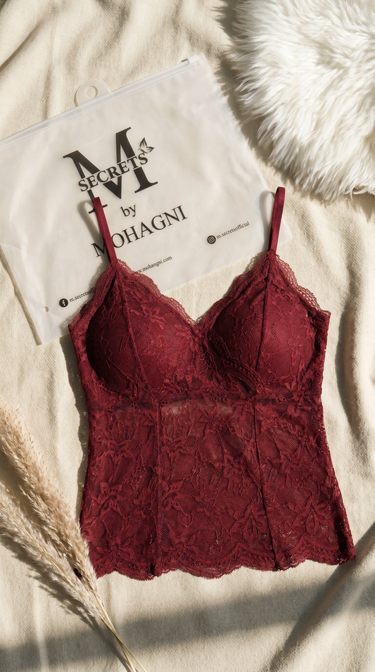 CS-07-CAMISOLE-LACE-THIN PADED-NON WIRED