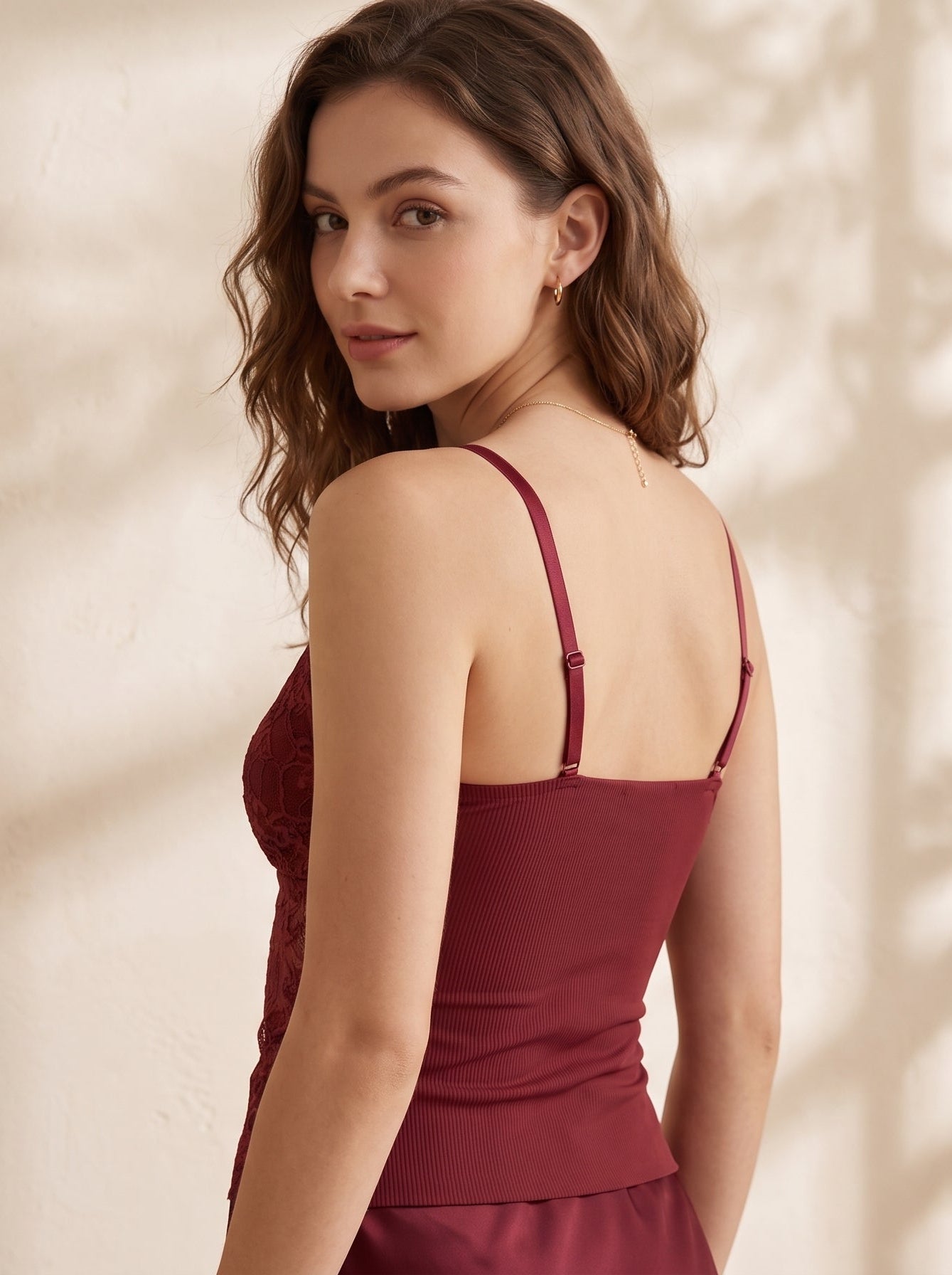 CS-07-CAMISOLE-LACE-THIN PADED-NON WIRED