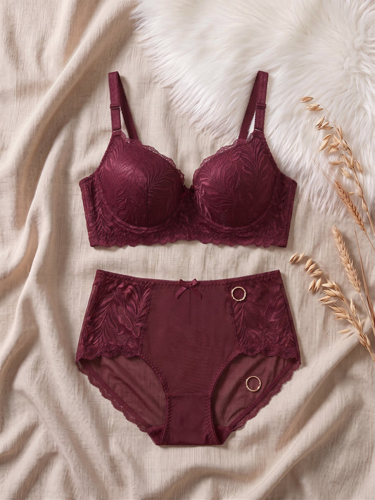 BR-82-2PC SET-LACE-PADED-WIRED-FULL COVERAGE