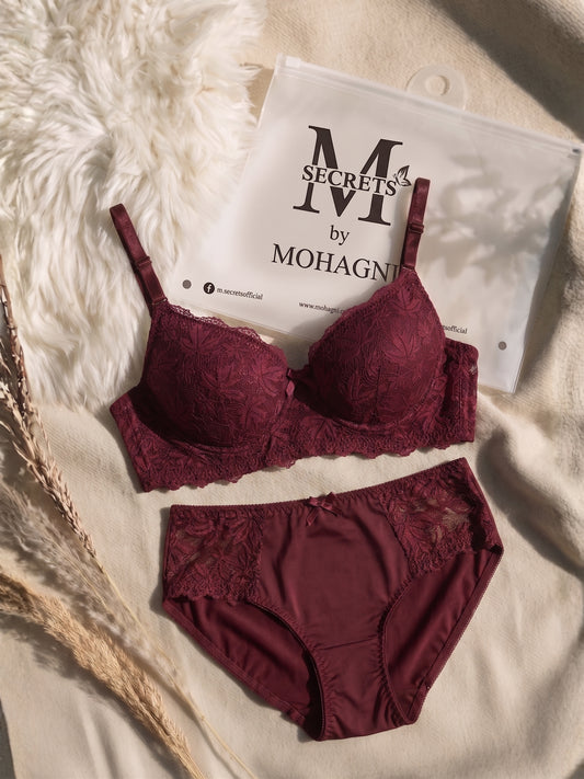 BR-85-2PC SET-LACE-PADED-WIRED-FULL COVERAGE