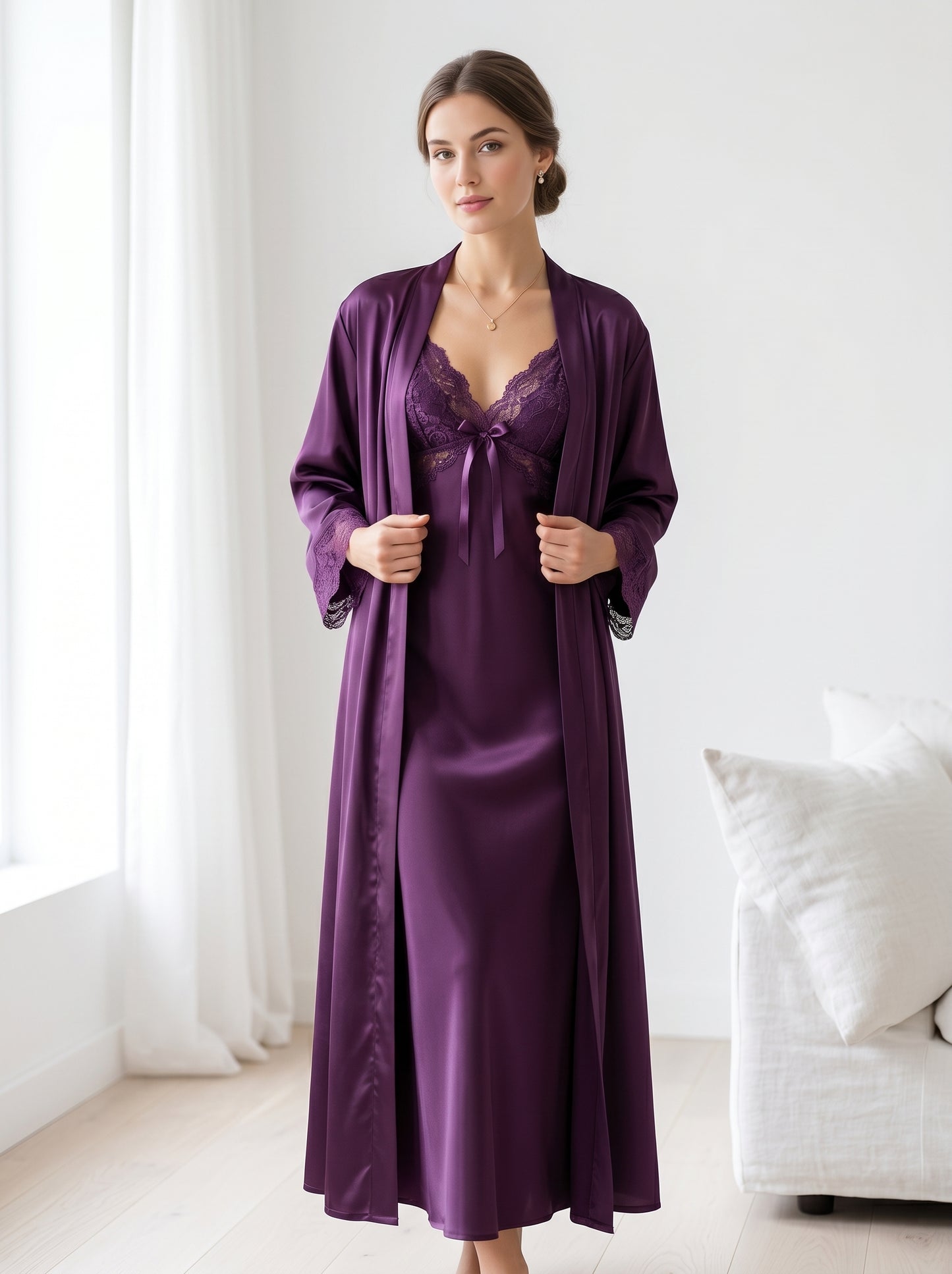 SN-01 3PC SILK NIGHTY