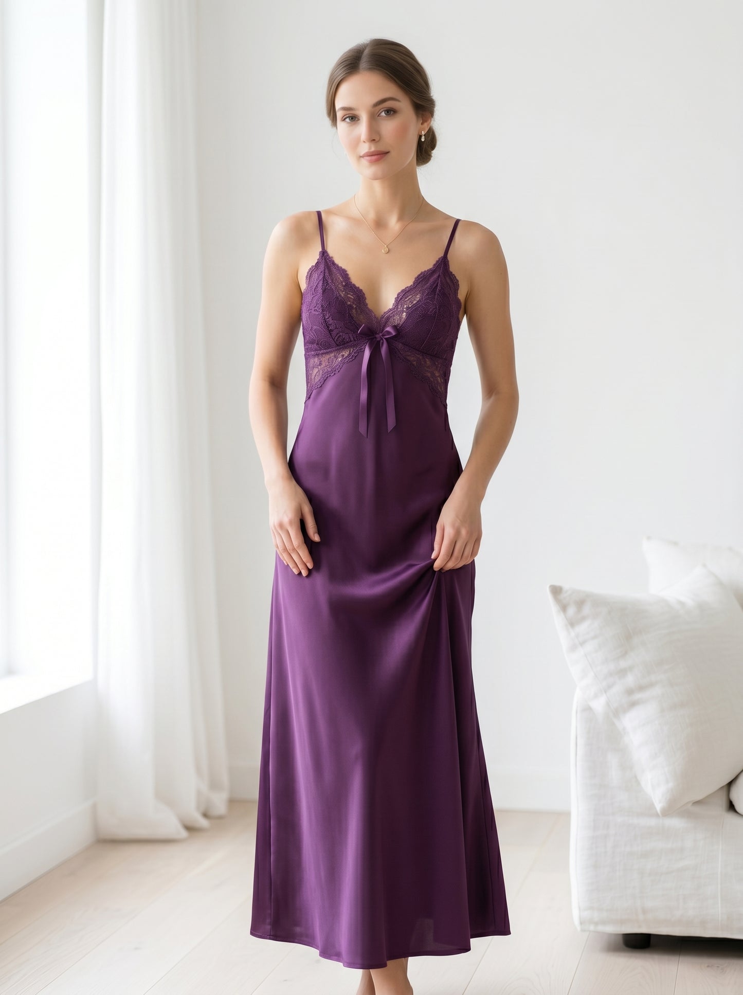 SN-01 3PC SILK NIGHTY