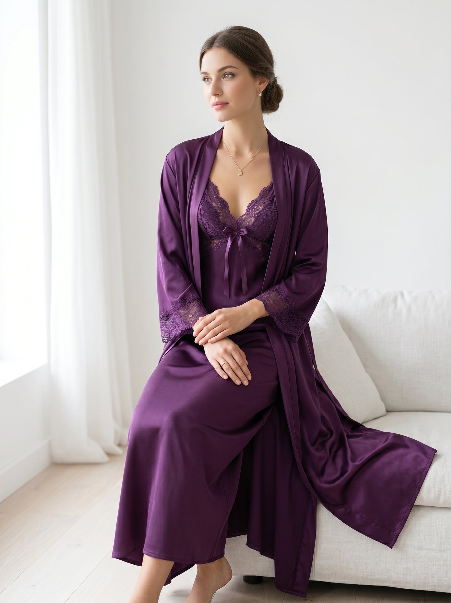 SN-01 3PC SILK NIGHTY