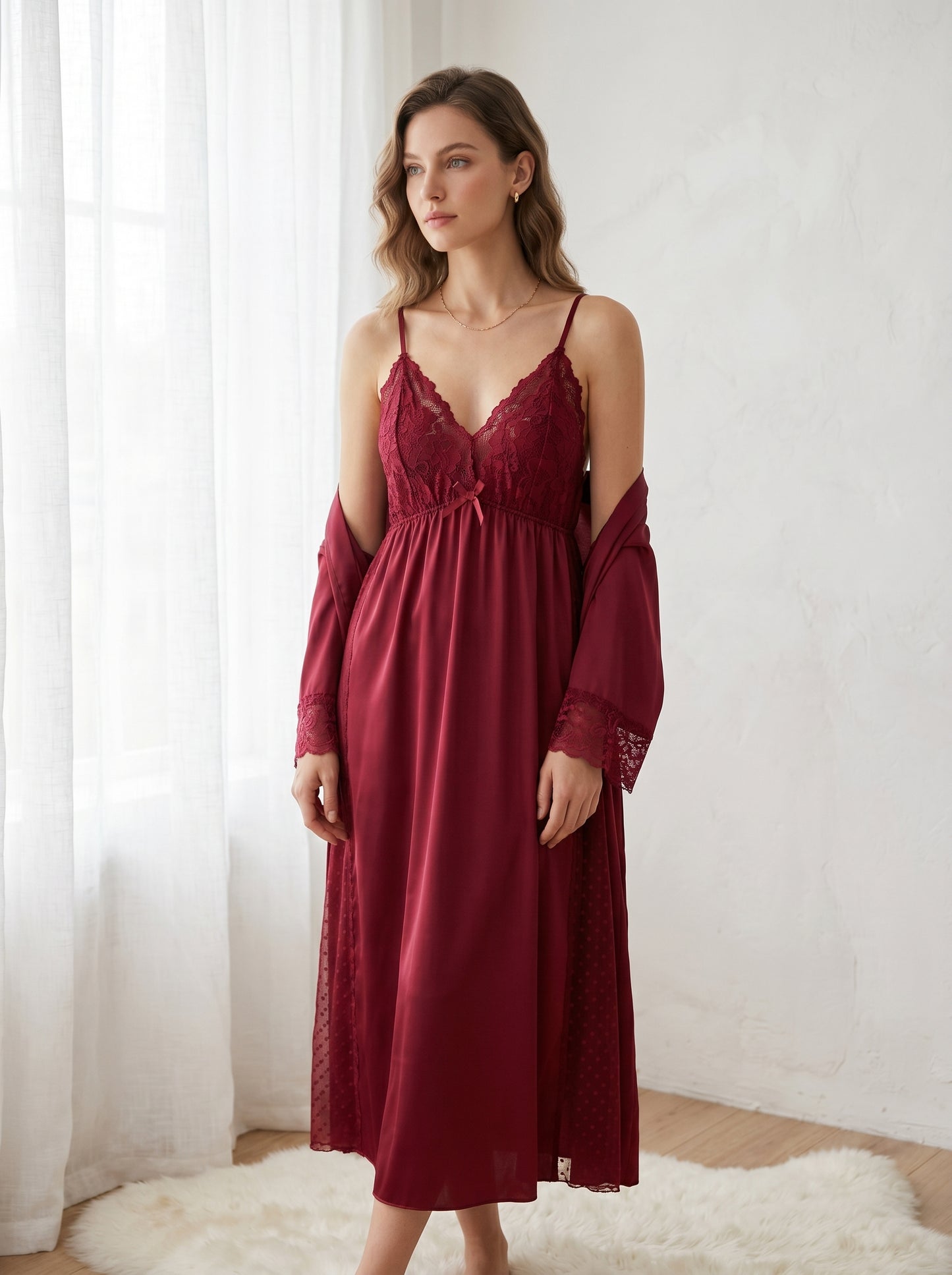 SN-02 3PC SILK NIGHTY