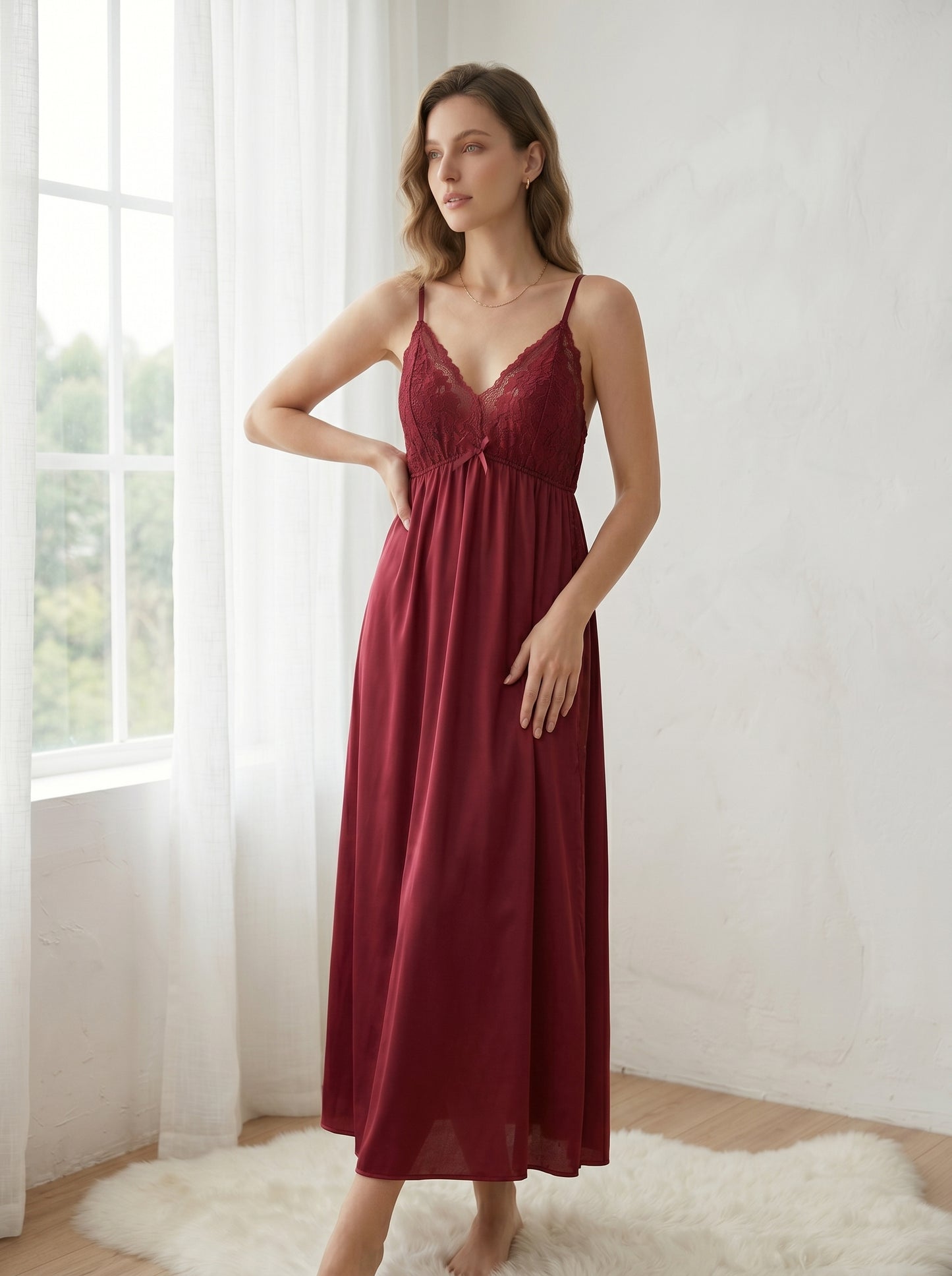 SN-02 3PC SILK NIGHTY