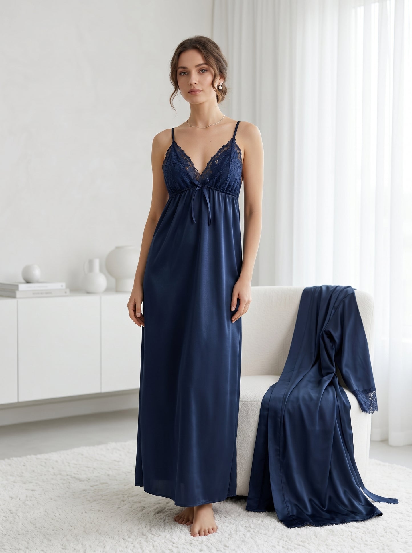 SN-03 3PC SILK NIGHTY