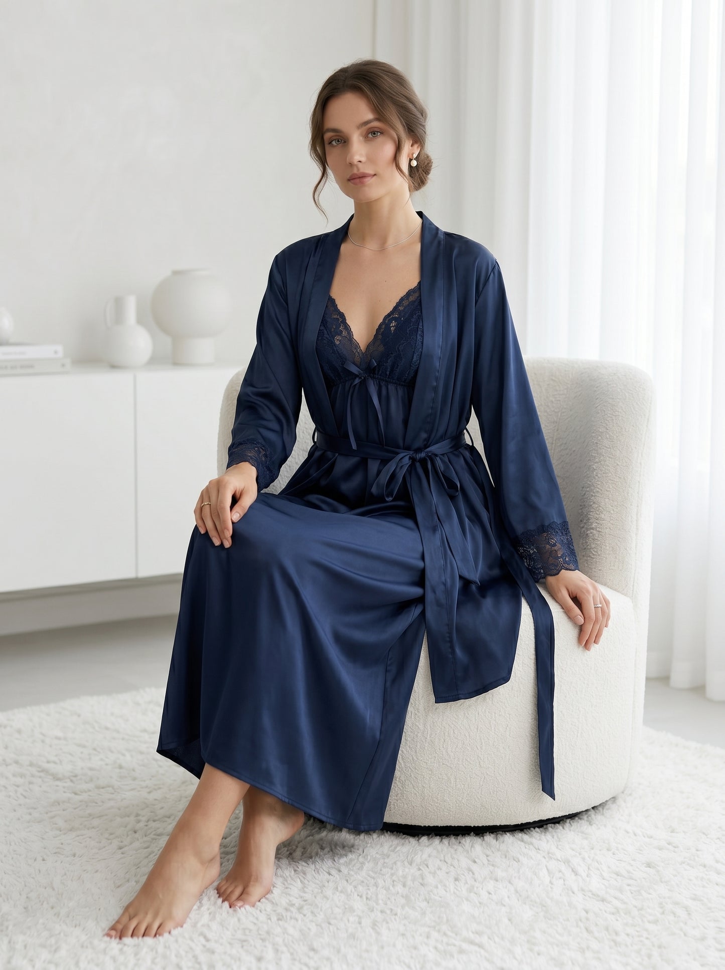 SN-03 3PC SILK NIGHTY