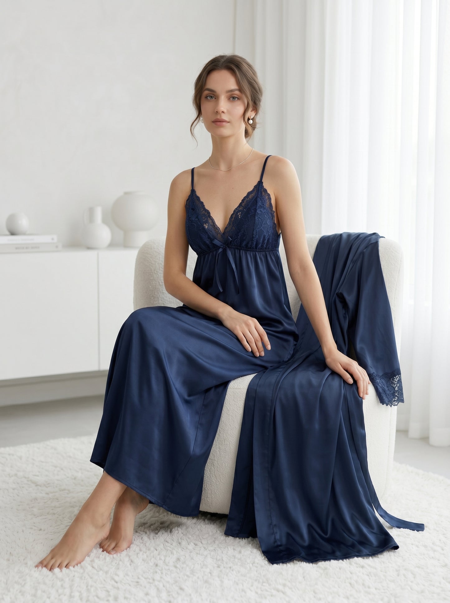 SN-03 3PC SILK NIGHTY