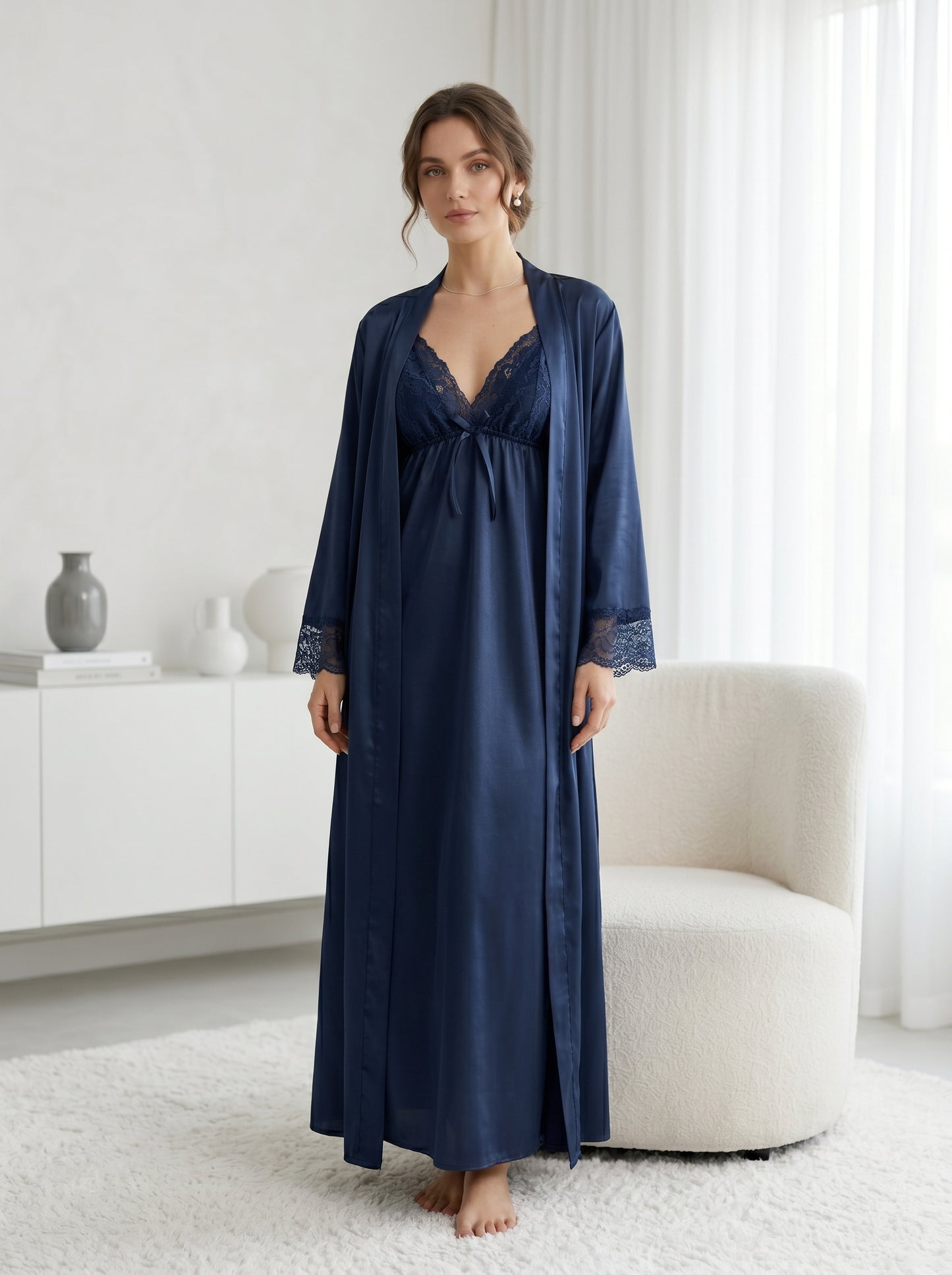 SN-03 3PC SILK NIGHTY