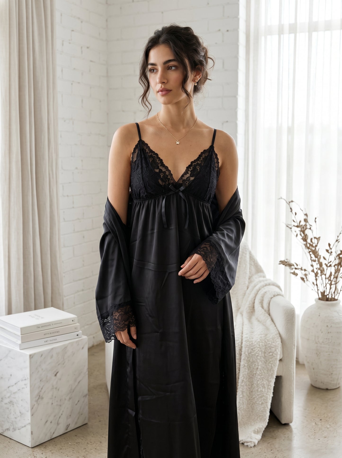 SN-05 3PC SILK NIGHTY