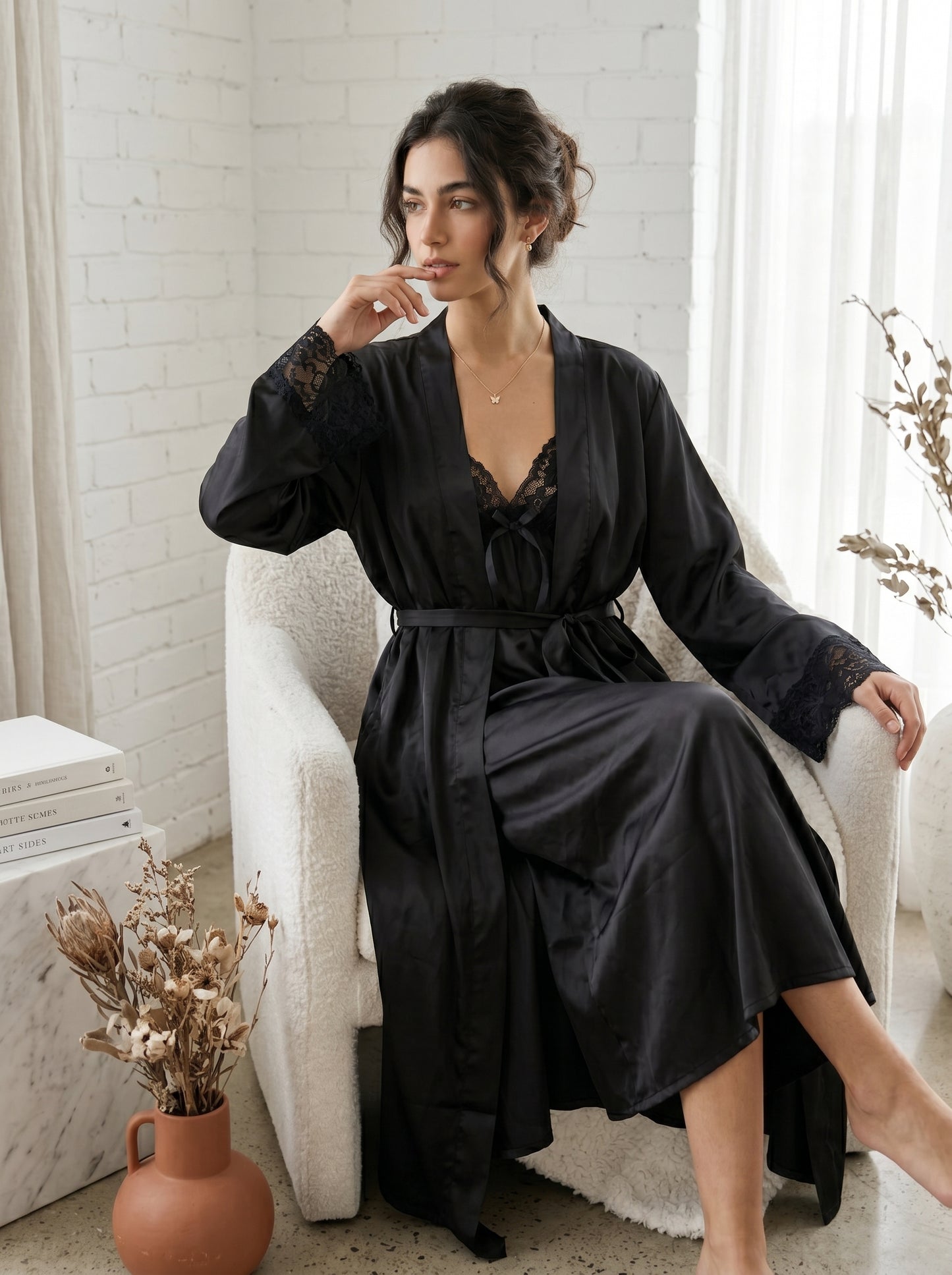 SN-05 3PC SILK NIGHTY