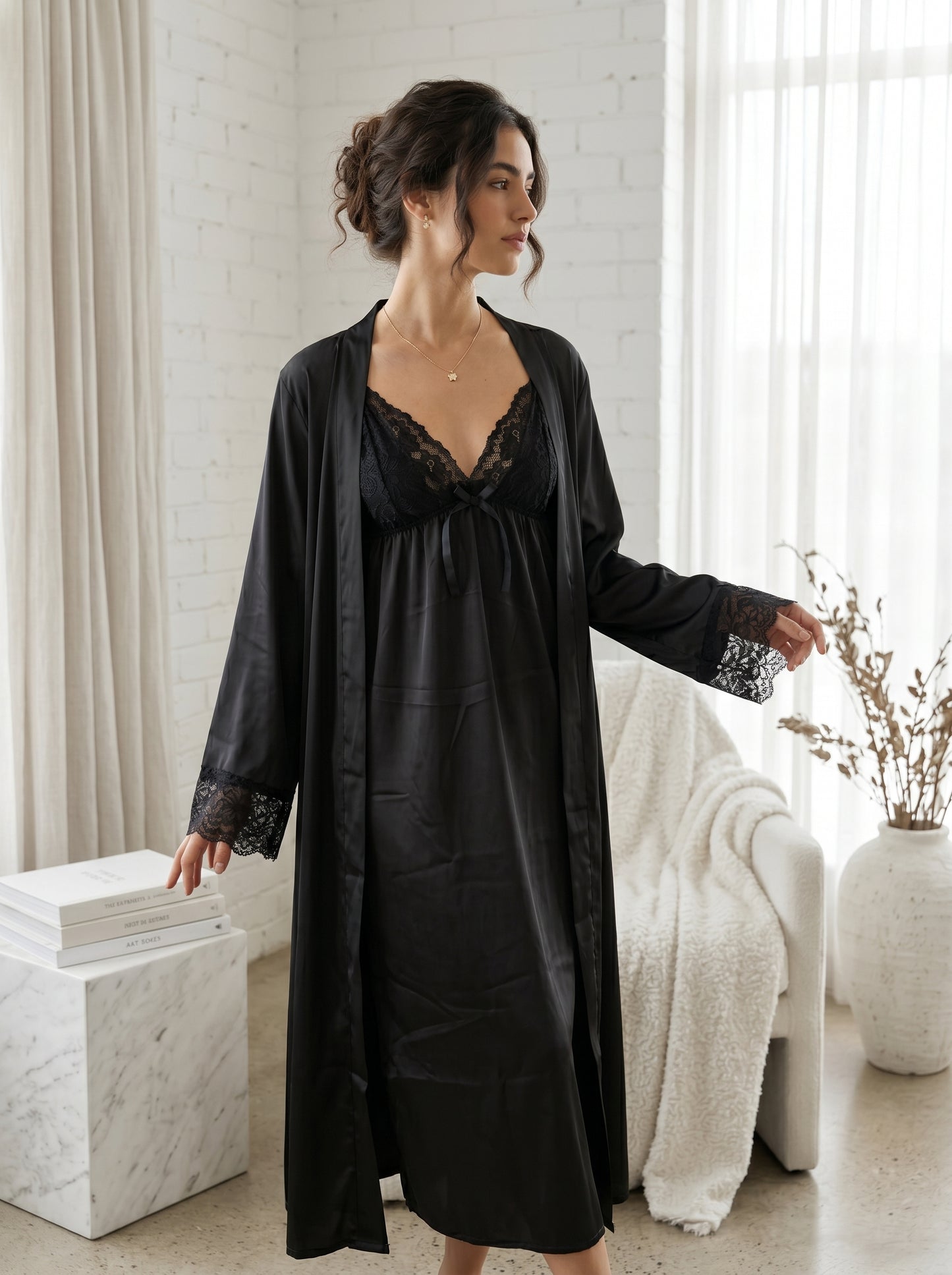 SN-05 3PC SILK NIGHTY