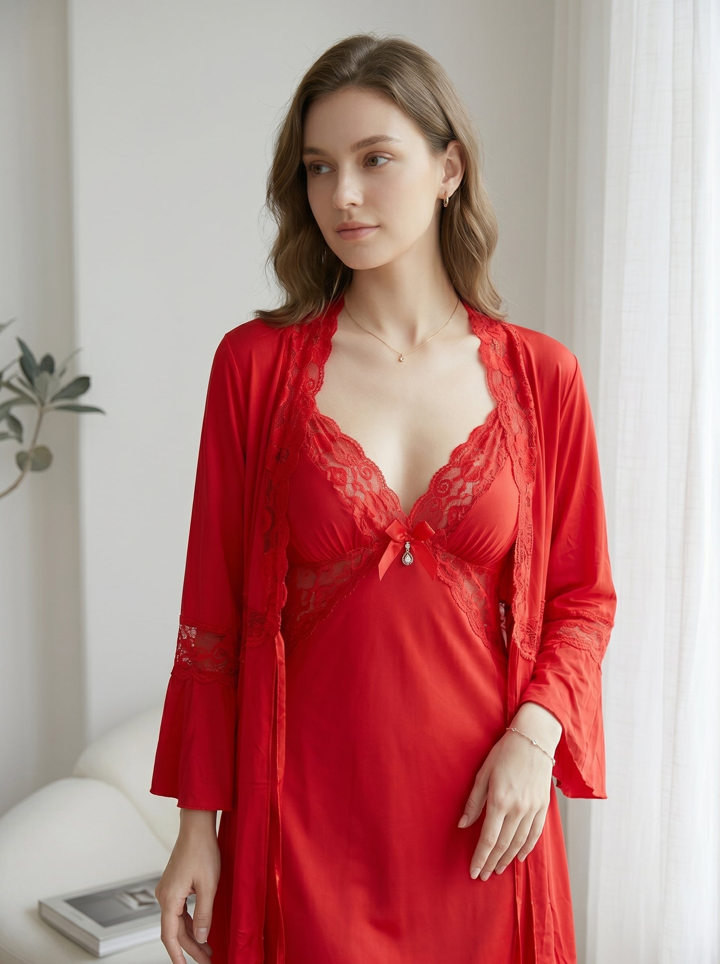 SN-06 3PC SILK NIGHTY