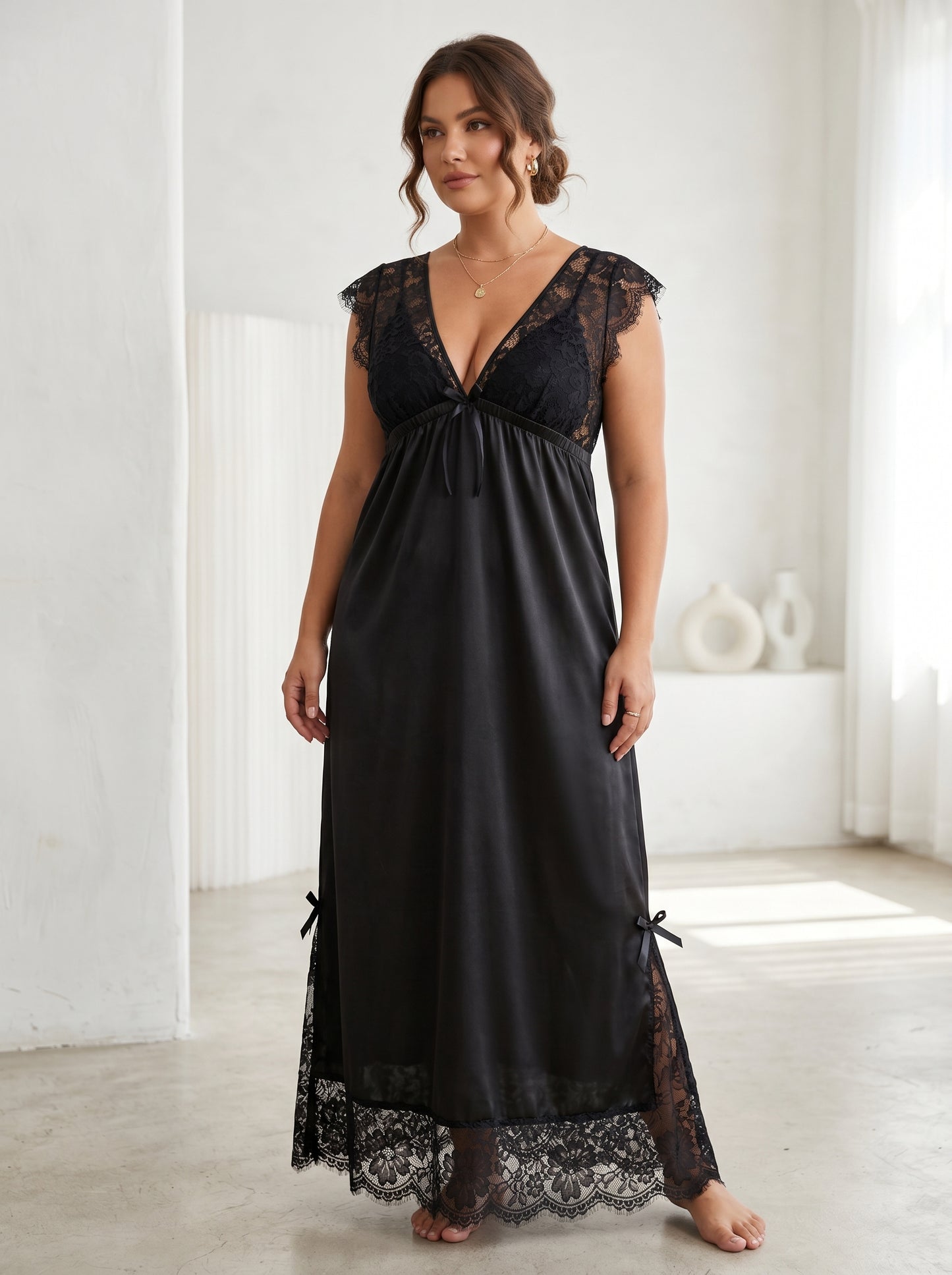 SN-15 3PC SILK NIGHTY