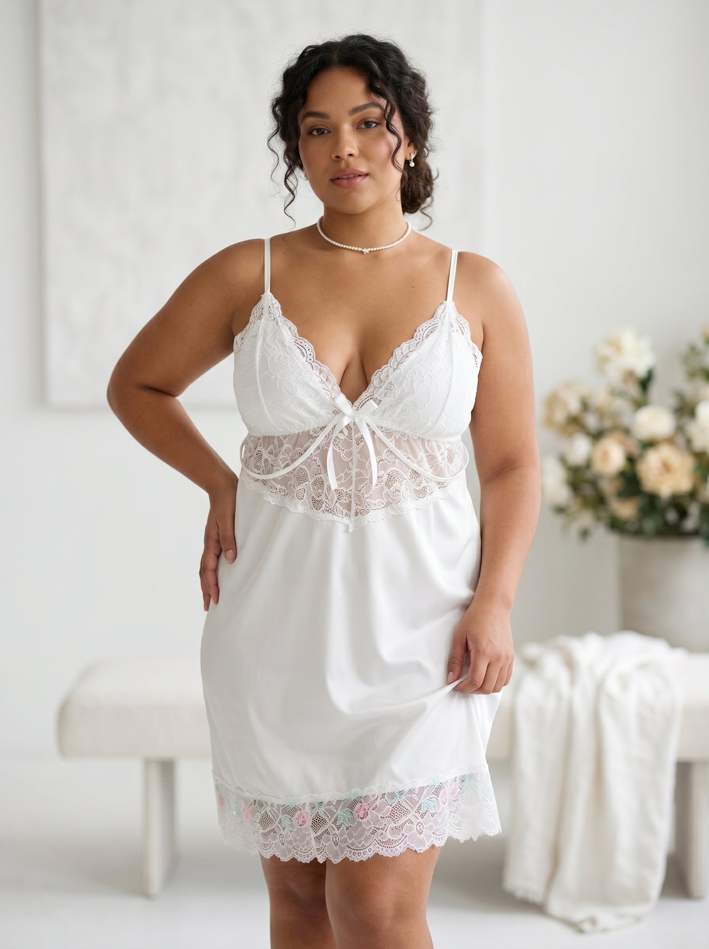 SN-17 3PC SILK NIGHTY