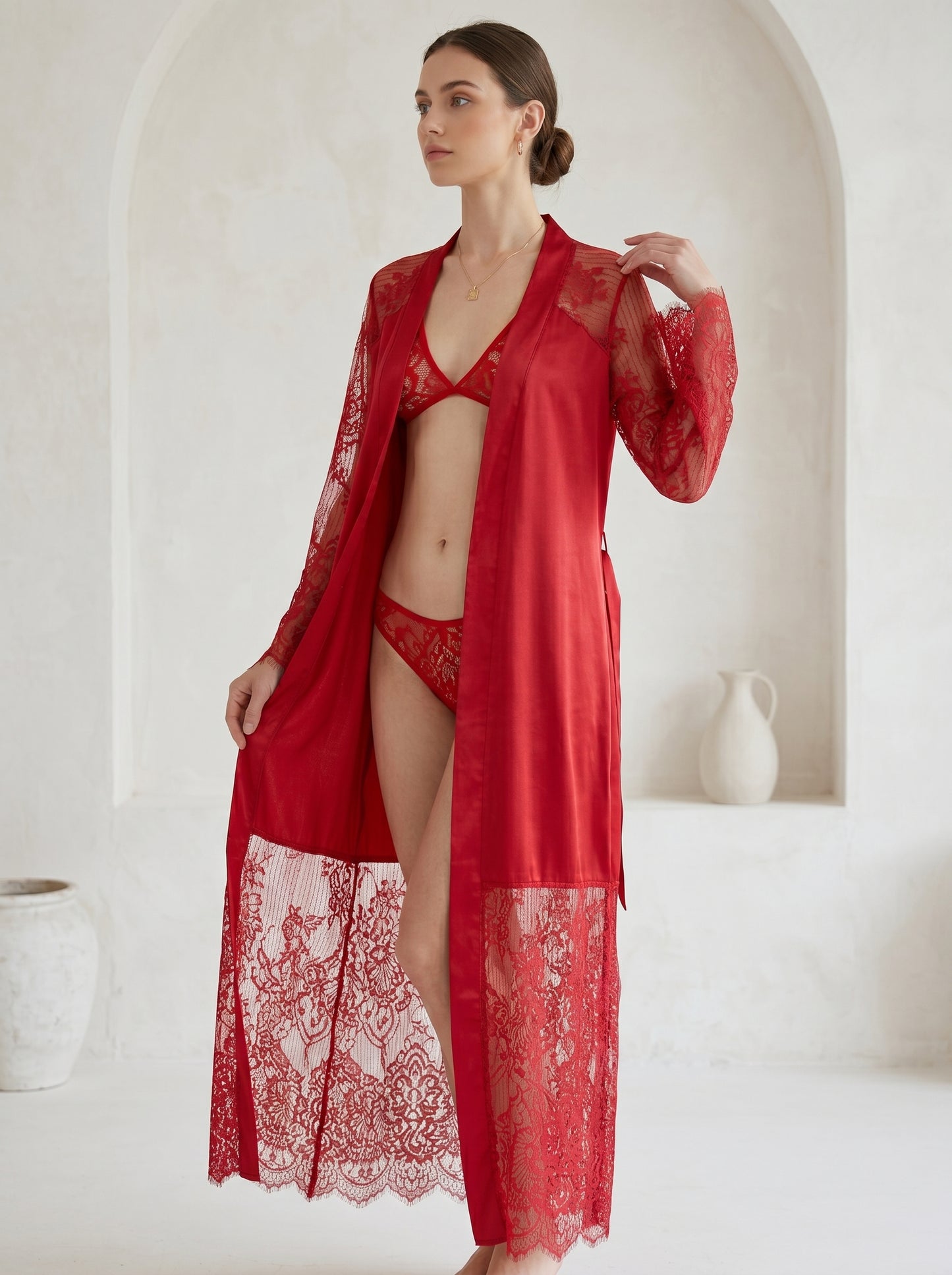 SN-19 3PC SILK NIGTHY