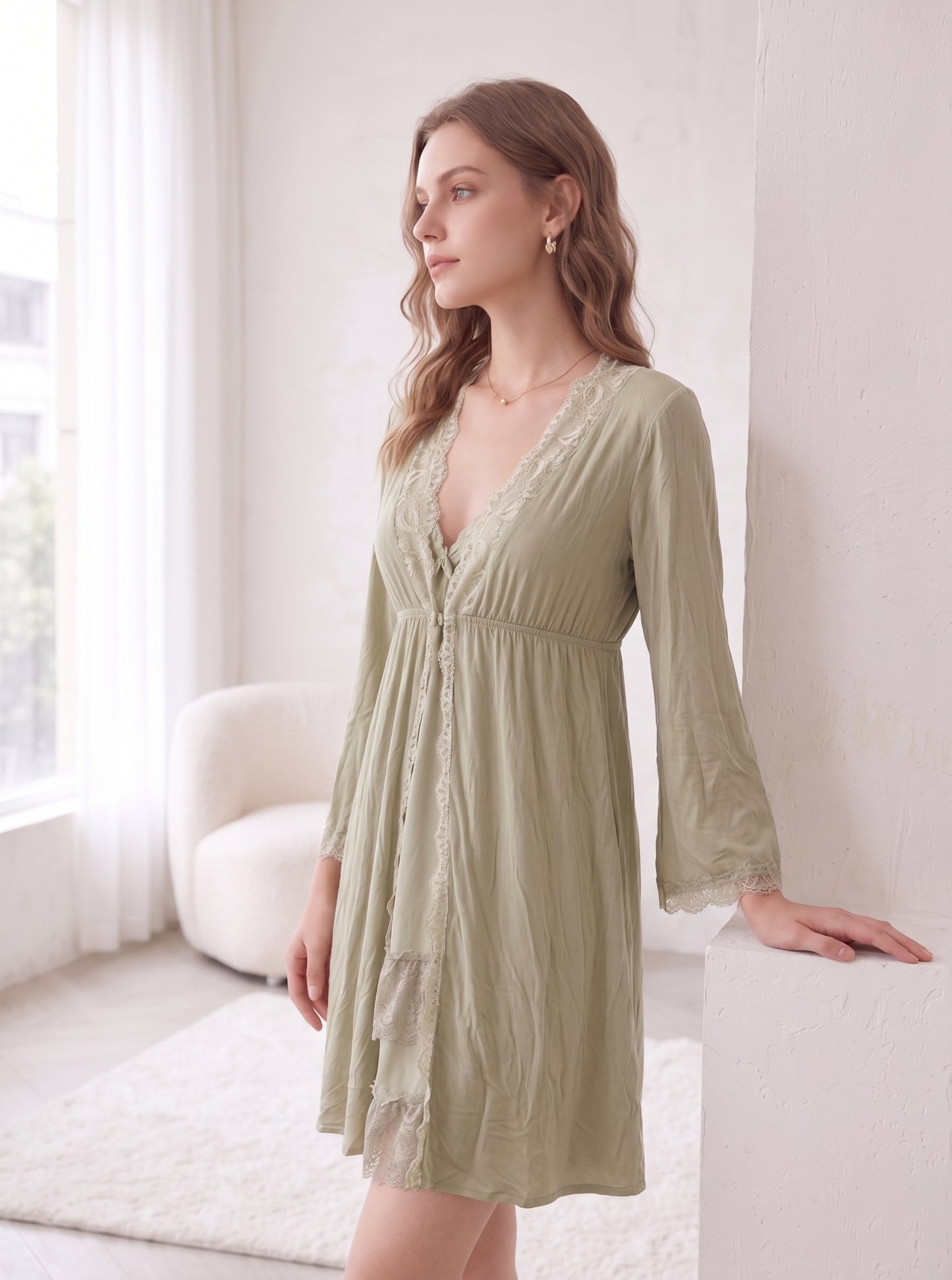 SN-22 3PC SILK NIGHTY