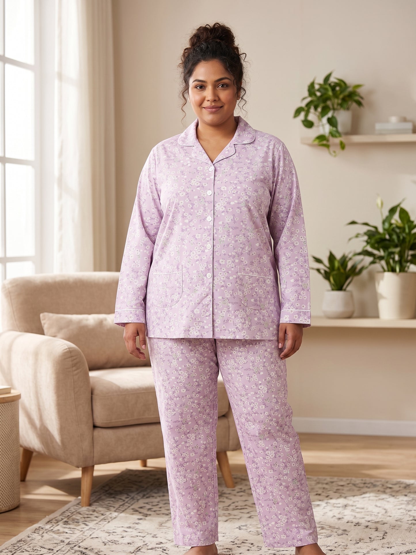CNS-02 2PC COTTON NIGHT SUIT