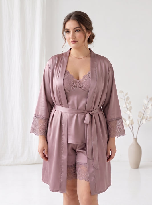 SN-08 3PC SILK NIGHTY