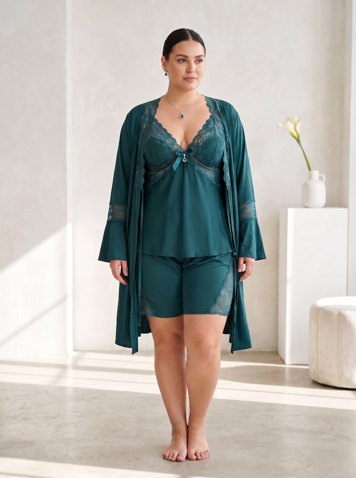 SN-10 3PC SILK NIGHTY