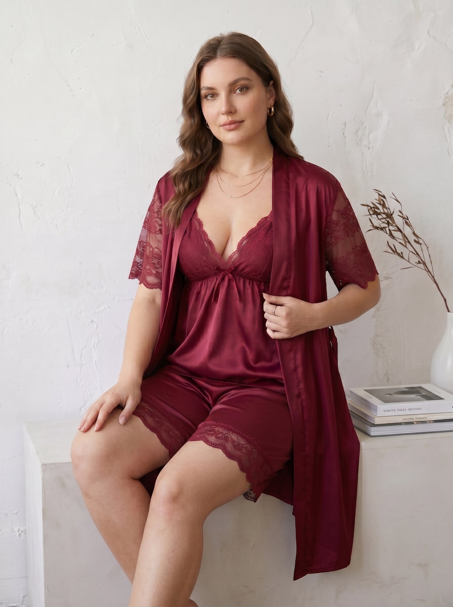 SN-24 3PC SILK NIGHTY