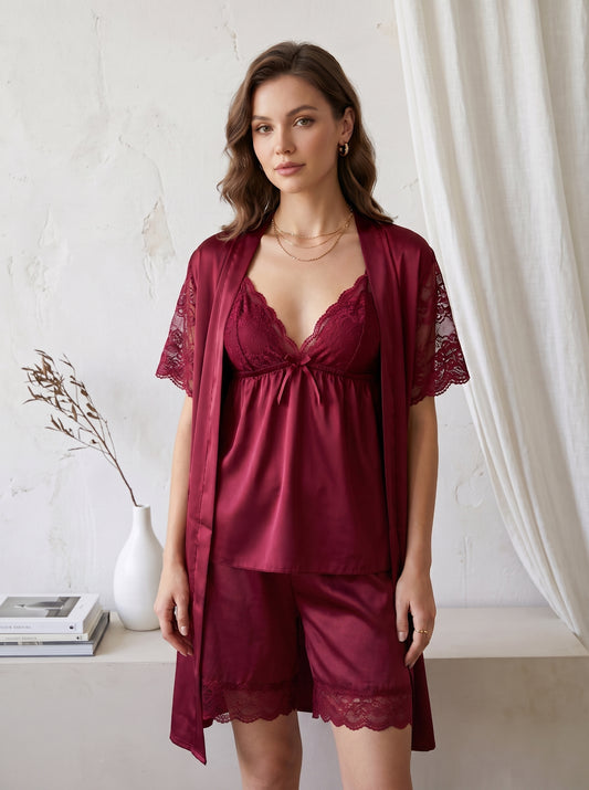 SN-24 3PC SILK NIGHTY